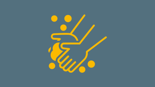 Graphic showing hand washing