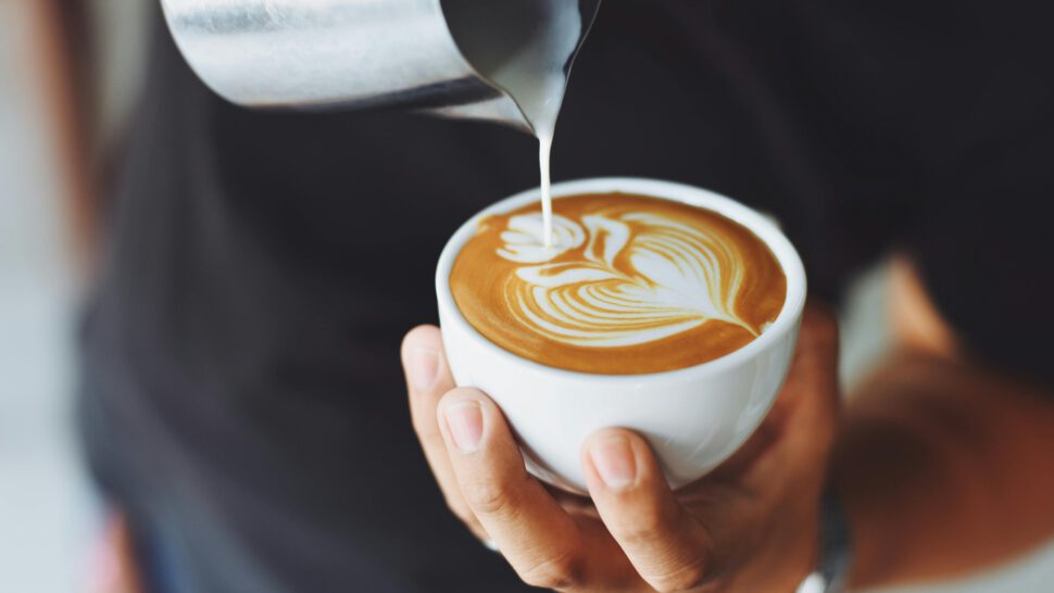 Flat white coffee